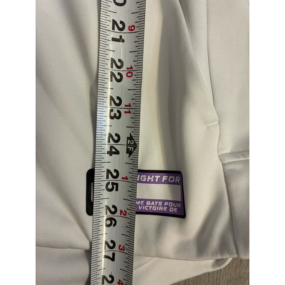 NHL Colorado Avalanche Hockey Fights Cancer Hoodie White Purple Medium Unisex - Picture 6 of 9